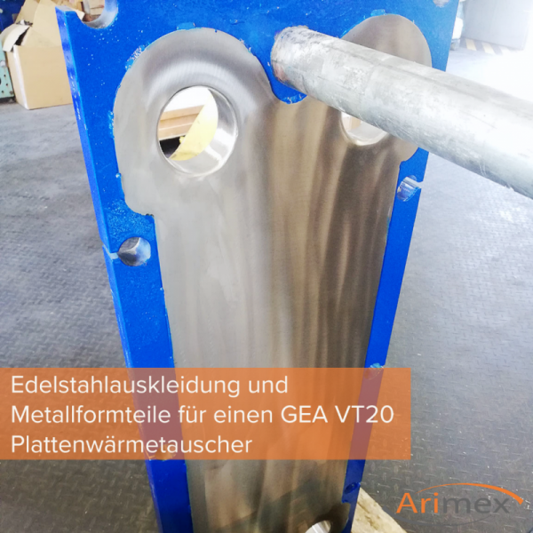 Edelstahlauskleidung und Metallformteile für GEA VT20